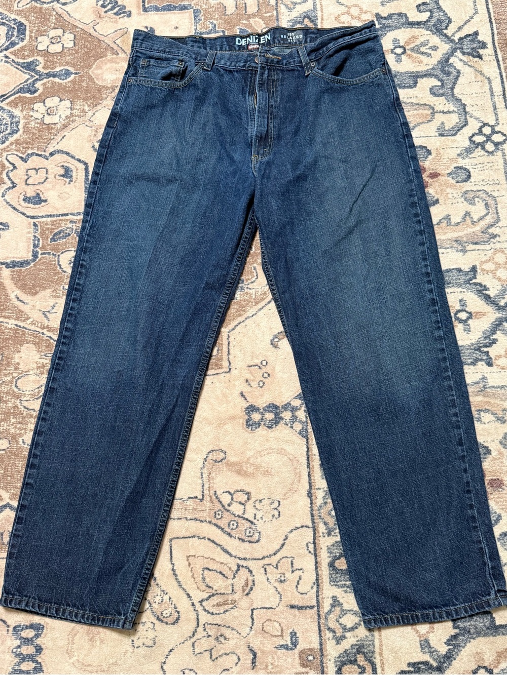 Levi's Denizen Men’s Relaxed Jeans - Dark Blue Denim